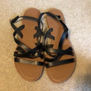 Black Strappy Sandals